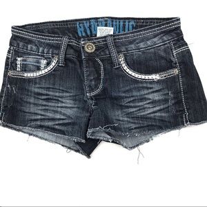 Hydraulic Dark Wash Blue Jean Shorts Sz 4